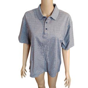 Daniel Cresmieux Signature Collection Double Mercerized Blue Cotton Polo